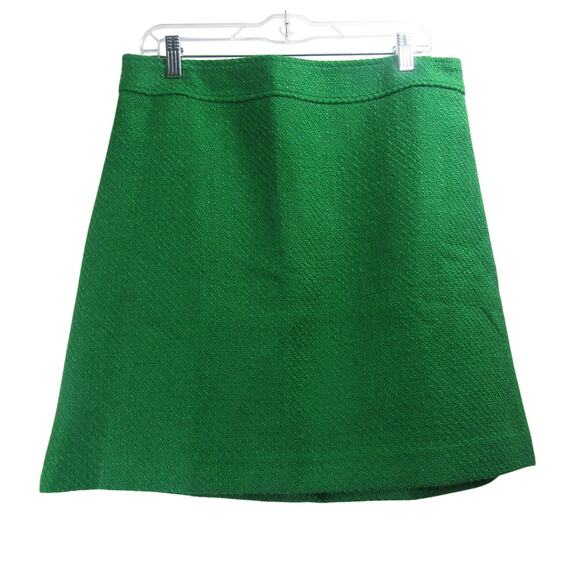 J. Crew Green Skirt Tweed A Line Women's size 34"x19.5" Boho Cottagecore - Picture 1 of 6